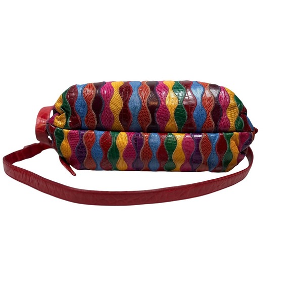 VINTAGE 80's Sharif Rainbow Crossbody Bag - Picture 6 of 13